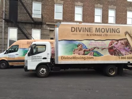 moving trucks of Divine