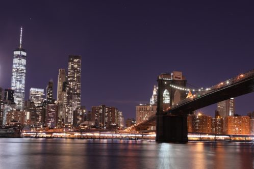 Manhattan skyline at night 