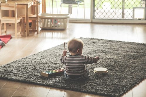 Toddler playing