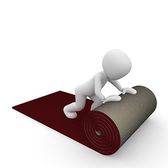 rolling the carpet
