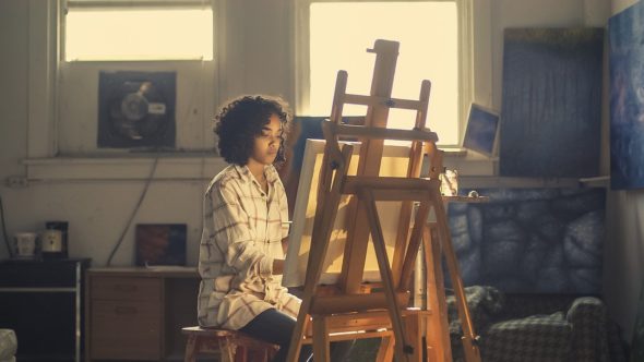Woman painting