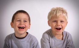 Boys laughing
