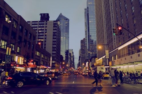 pedestrians in NYC