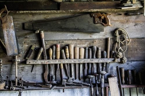 store gardening tools to avoid trouble finding them later