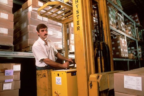 worker in a storage facility