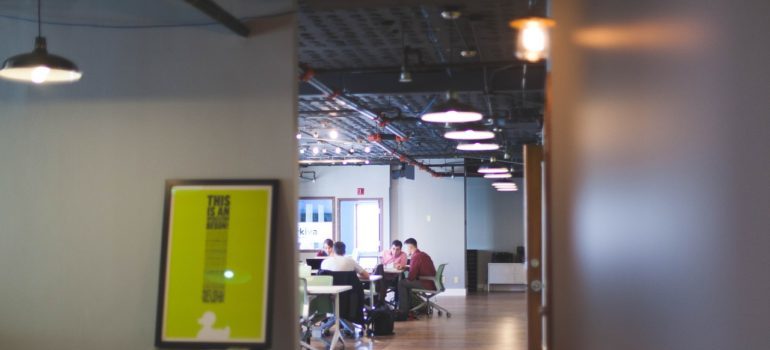 Inside of an office.