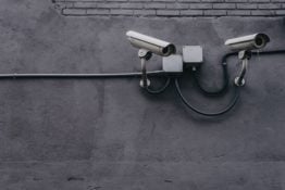 Two security cameras - one of the biggest red flags for storage renters is lack of security