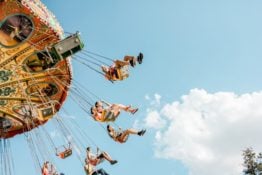 Carousel at an amusement park - one of the kid-friendly activities in Long Islan