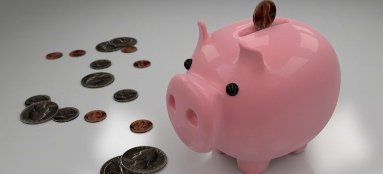 Pink piggy bank
