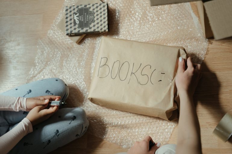 Writing books on a package