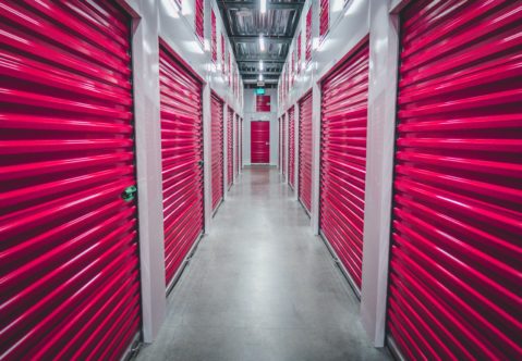use short-term storage with pink doors