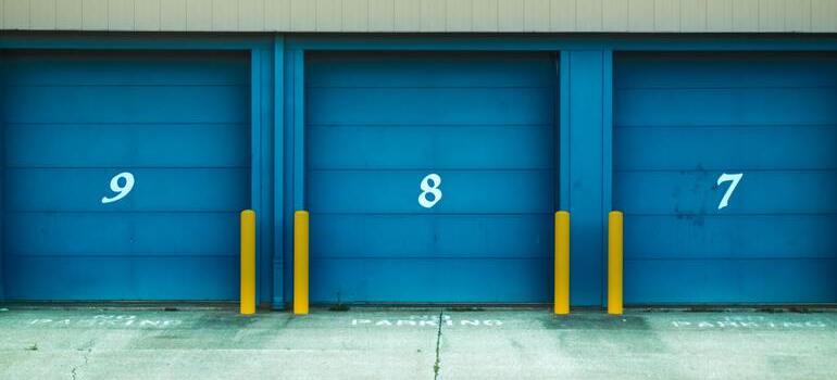 blue storage units