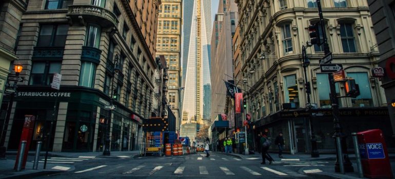 a bustling street that you might miss when moving from Manhattan to Long Island