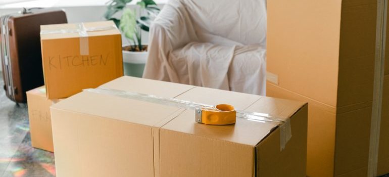 full boxes for moving from Upper West Side to Chelsea