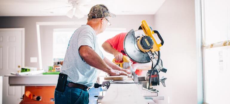 people working