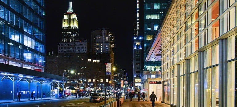 Manhattan street during the night