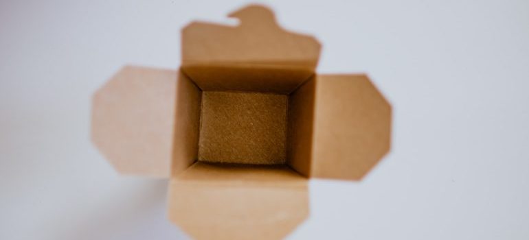 open carboard box