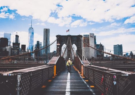 the Brooklyn Bridge