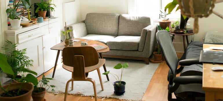 a white sofa