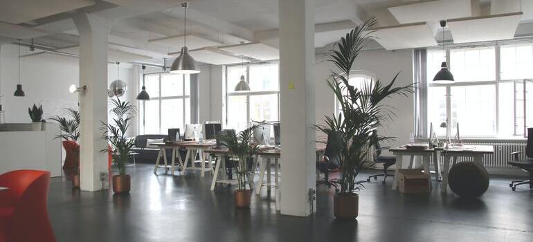 a big office space