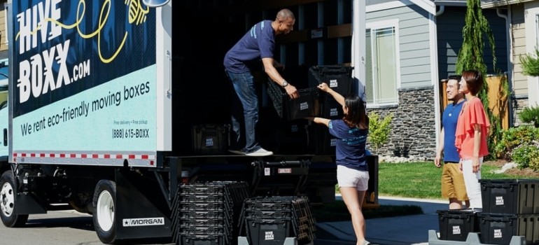a man helping people move