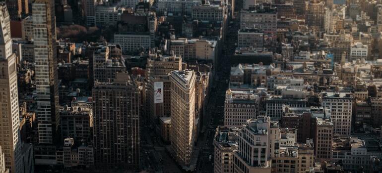 aerial view of NYC