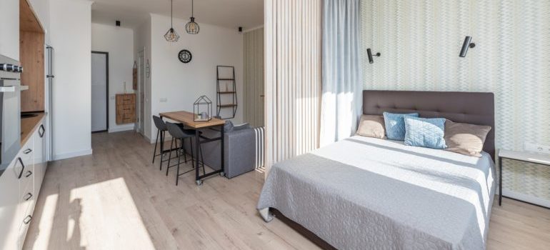 inside of the modern small apartment