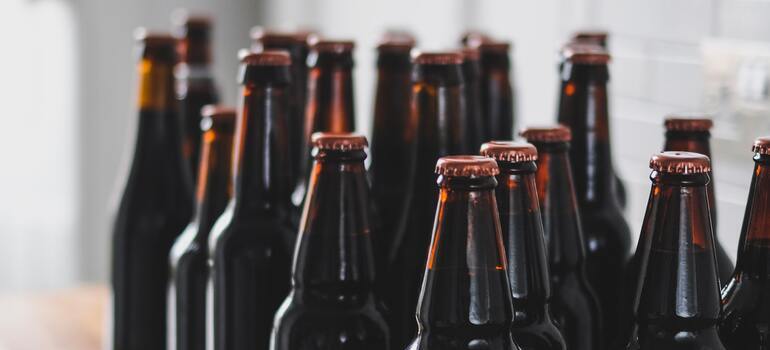 black glass bottles 