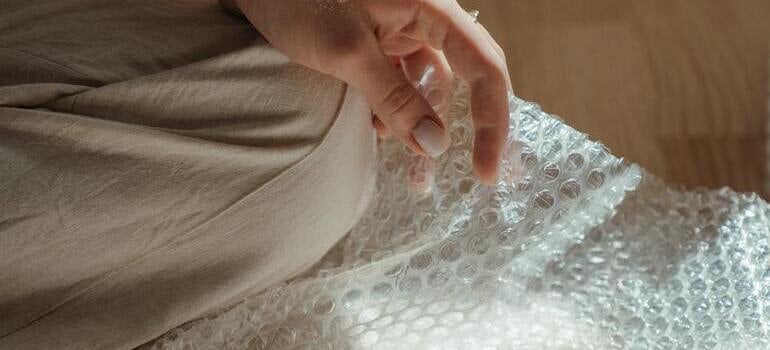 Get bubble wrapping for packing liquids when relocating