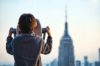 a kid looking at NYC