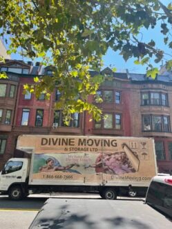 A moving truck on West 89th street
